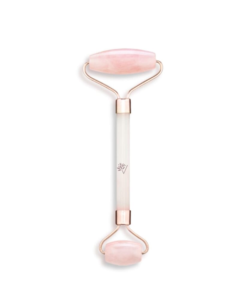 Roller visage en quartz rose