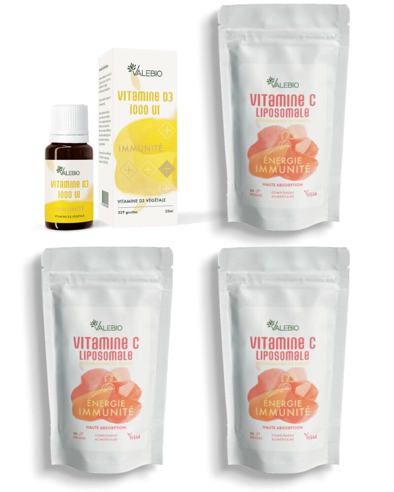 Pack Vitamine D + Vitamine C - Cure Energie