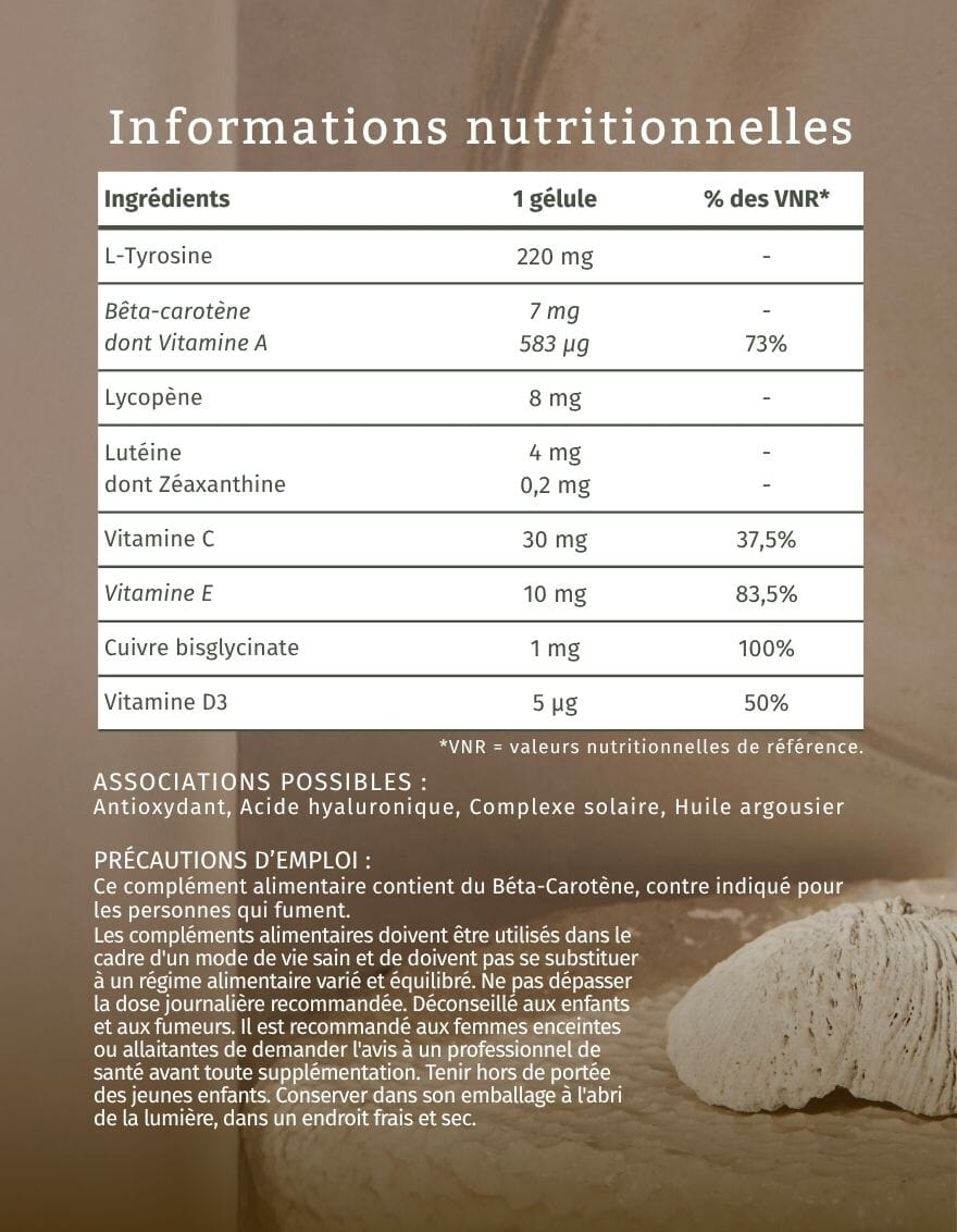 complement alimentaire autobronzant valebio composition